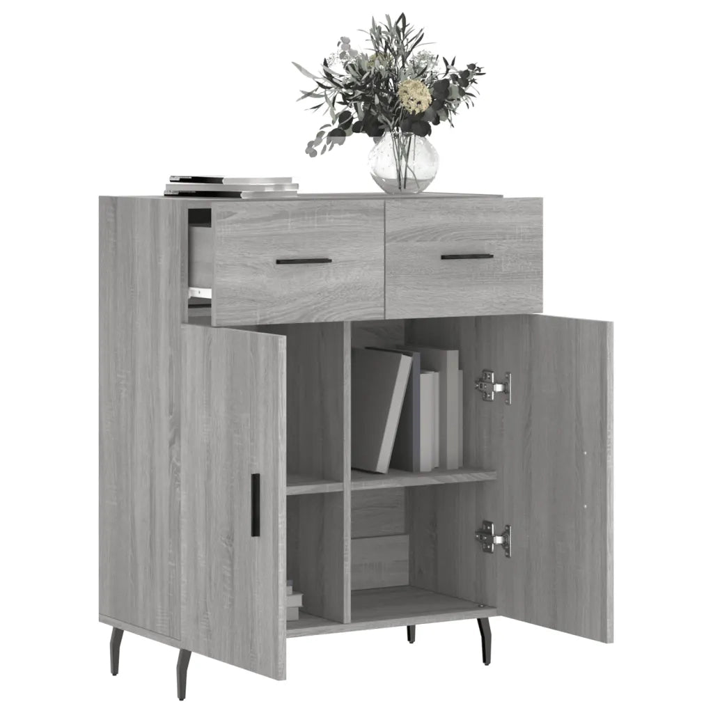 Credenza Grigio Sonoma 69,5x34x90 cm in Legno Multistrato 828002