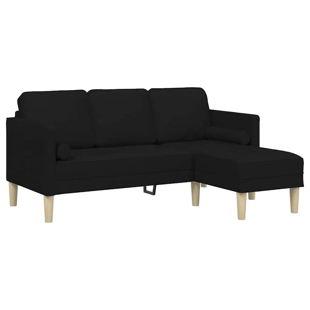 Set di divani con cuscino Nero Poliestere 42001915