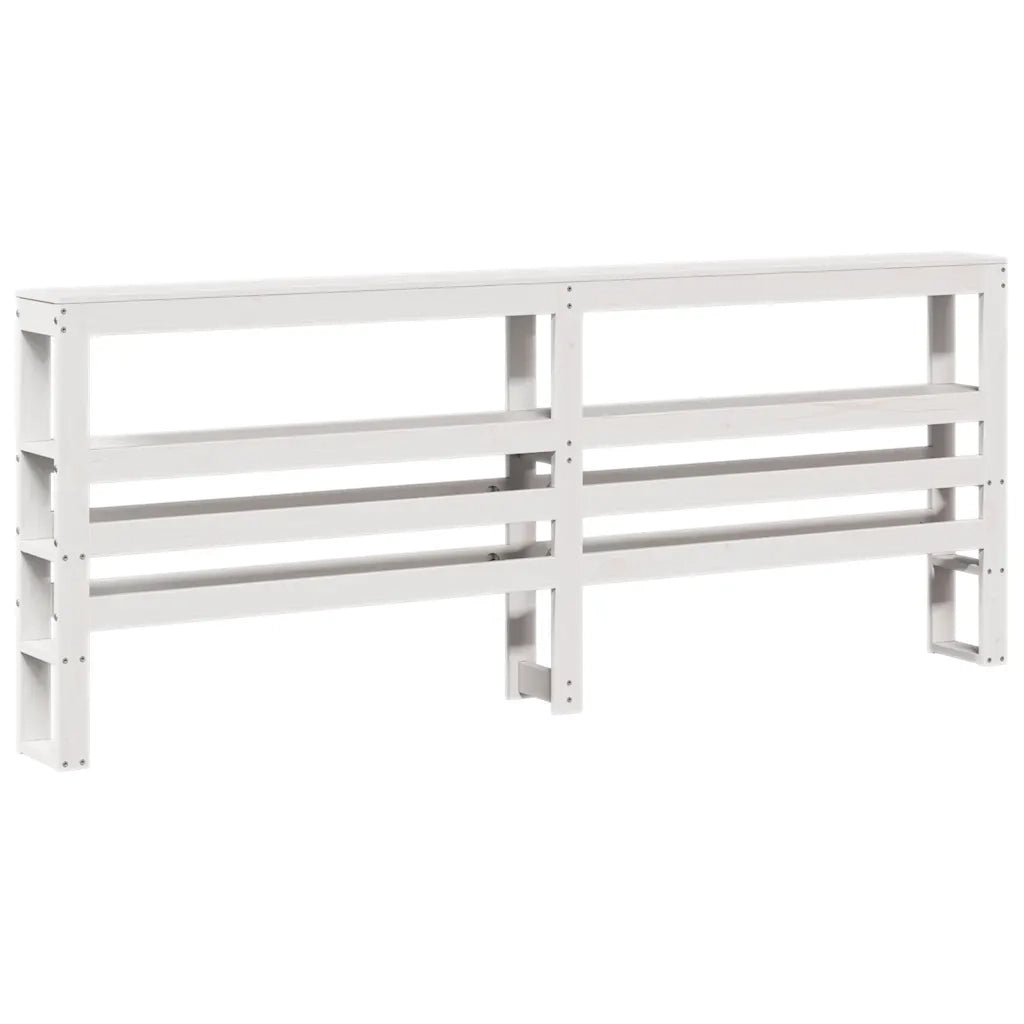 vidaXL Giroletto con Testiera Bianco 150x200 cm Legno Massello di Pino