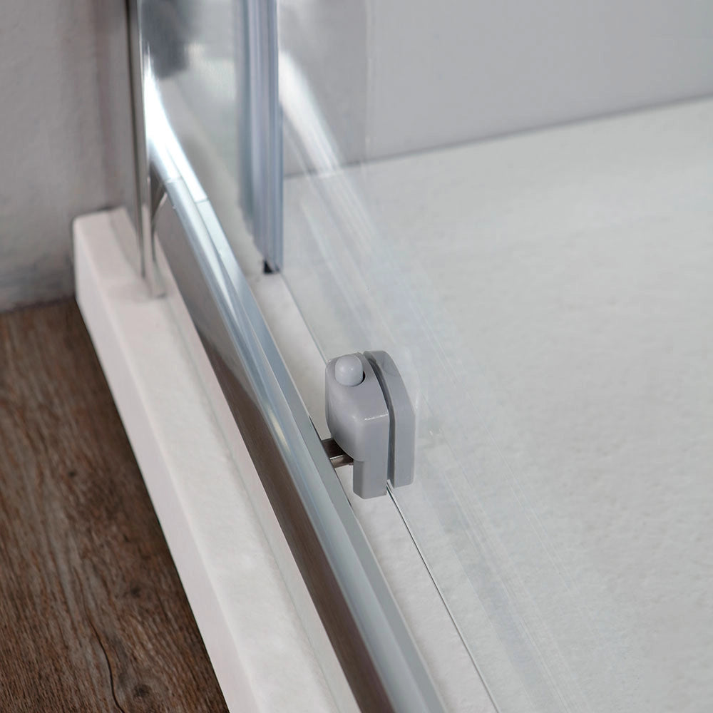 Porta doccia nicchia 120 x 185 cm cristallo trasparente 6mm