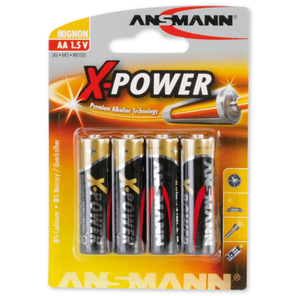 BATTERIA alcalina Stilo ANSMANN X-POWER LR06 4 pz