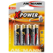 BATTERIA alcalina Stilo ANSMANN X-POWER LR06 4 pz