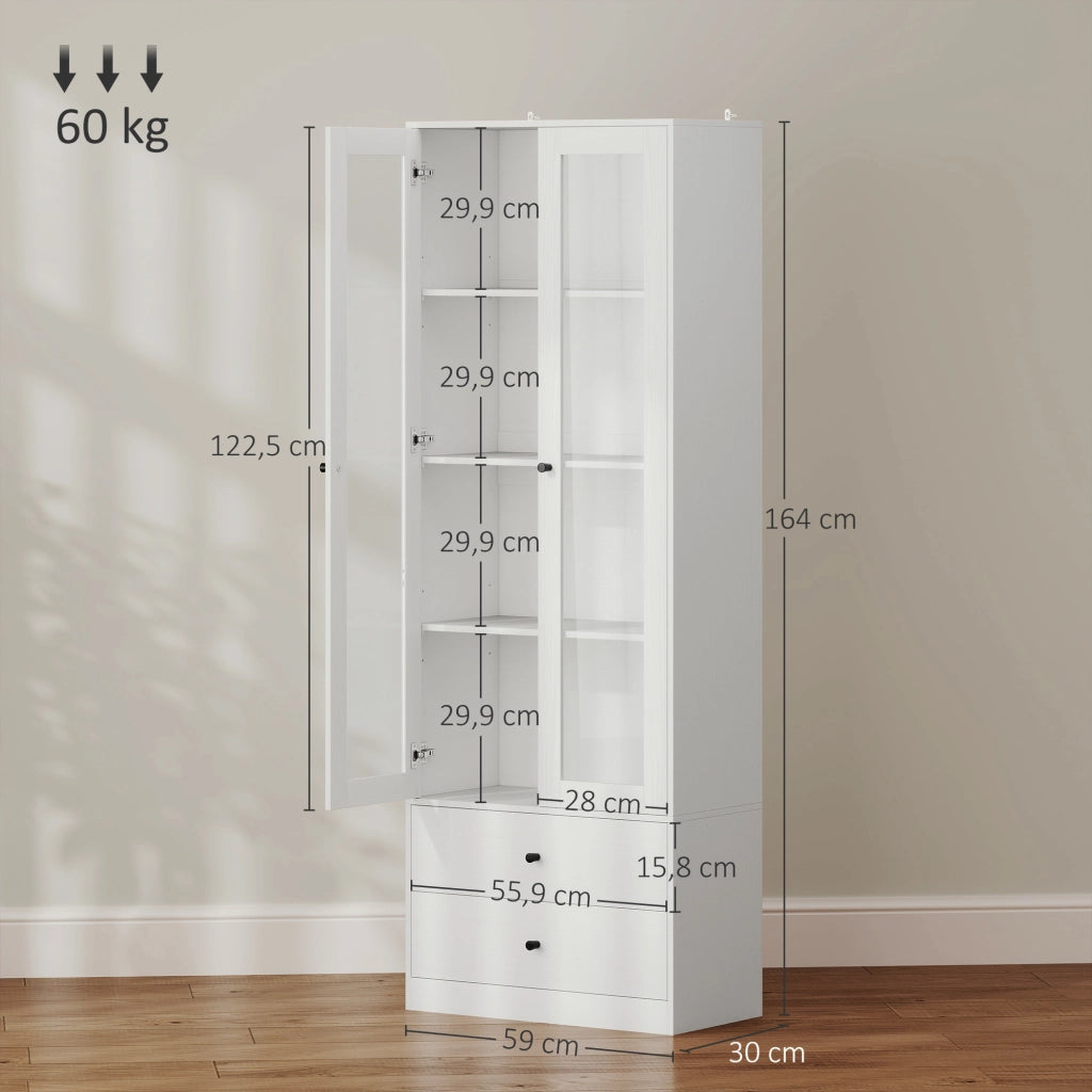 Armadio guardaroba con ante scorrevoli ¨C zephmum ¨C 59x30x164 bianco