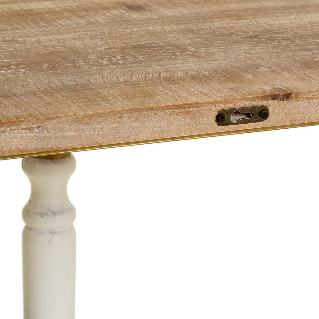 Mobile da ingresso in legno e metallo marrone 80x35,5x76