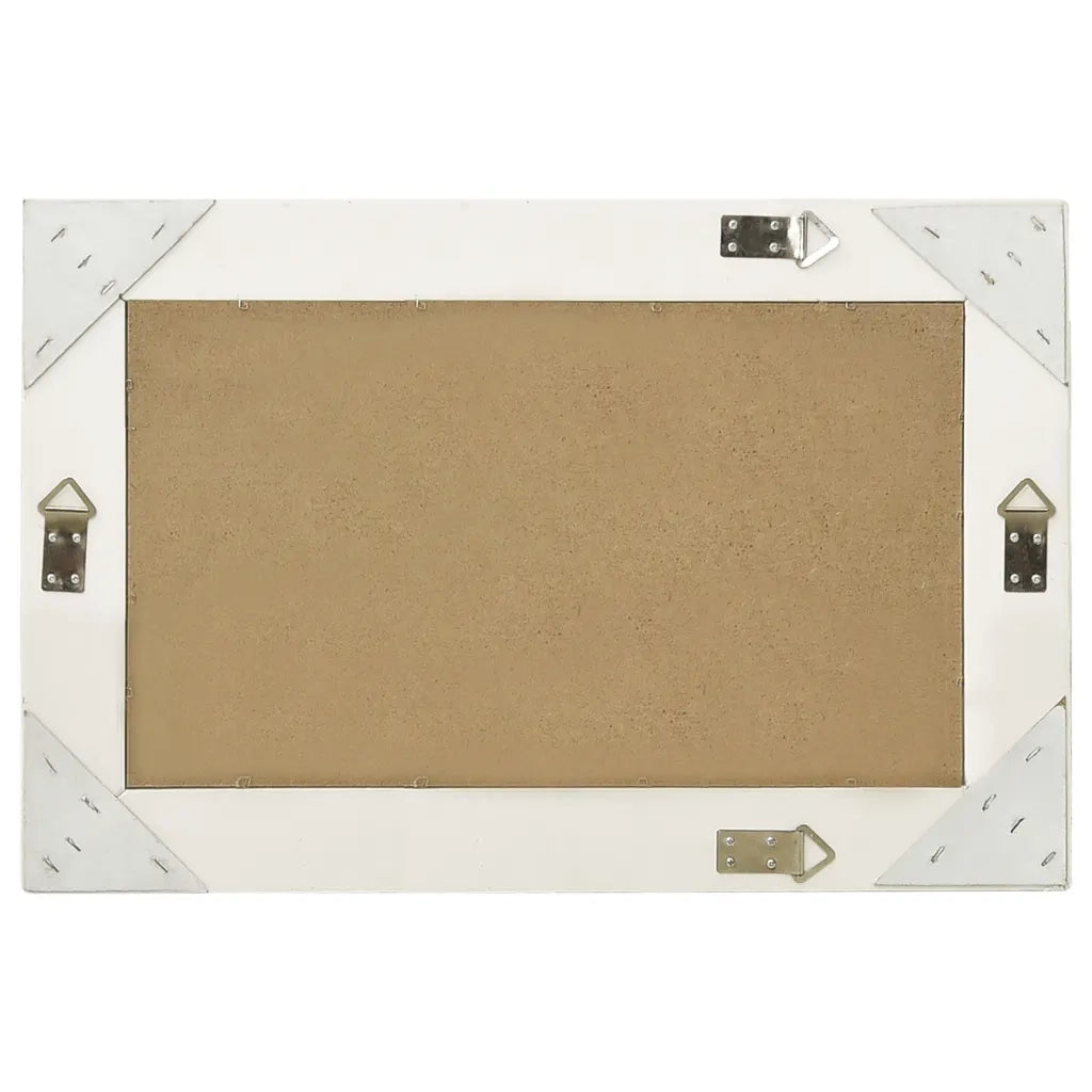 Specchio da Parete Stile Barocco-Specchio a Muro-Specchio Decorativo 60x40 cm Bianco