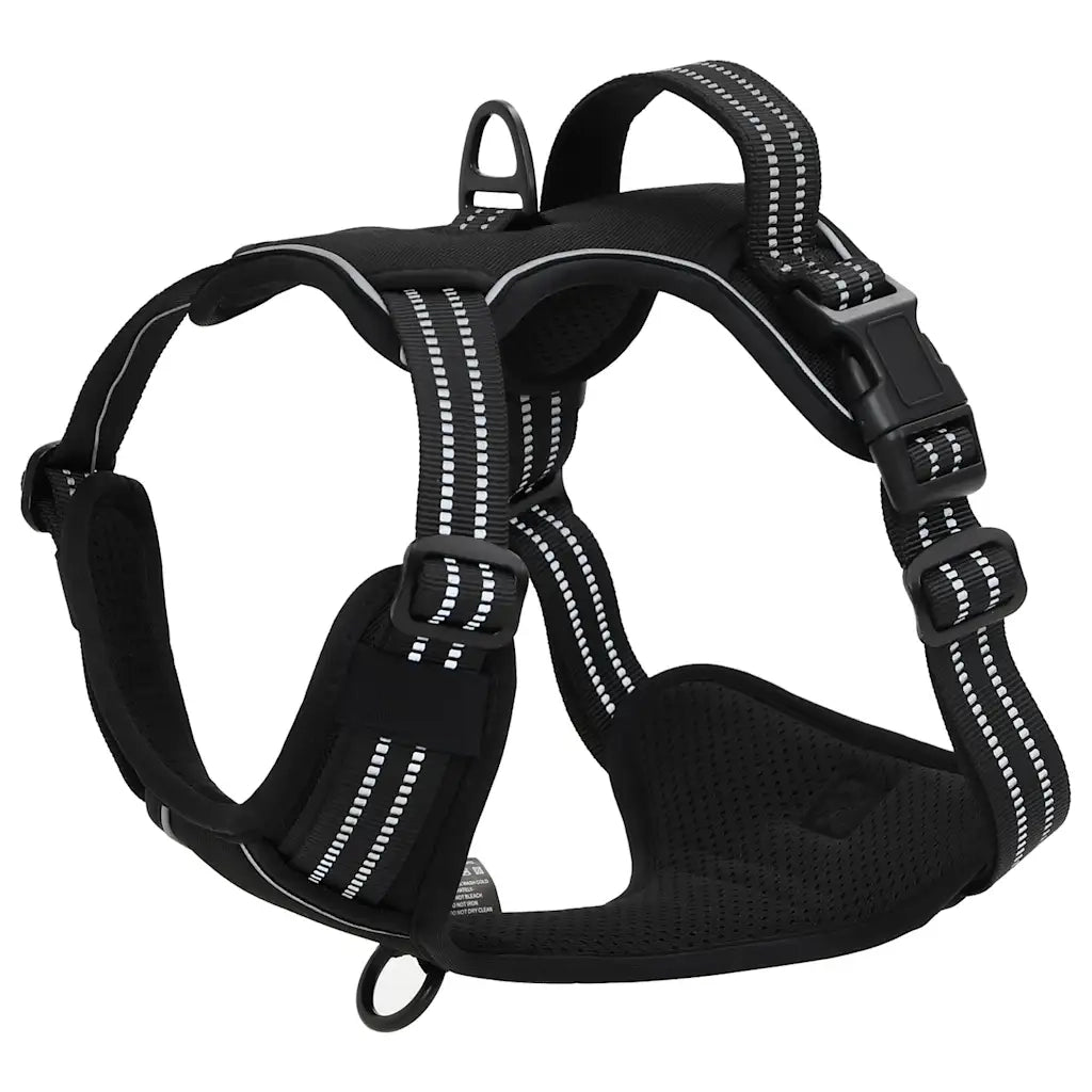 Pettorina per Cani con Guinzaglio e Collare Regolabile Nero M CFW5663859
