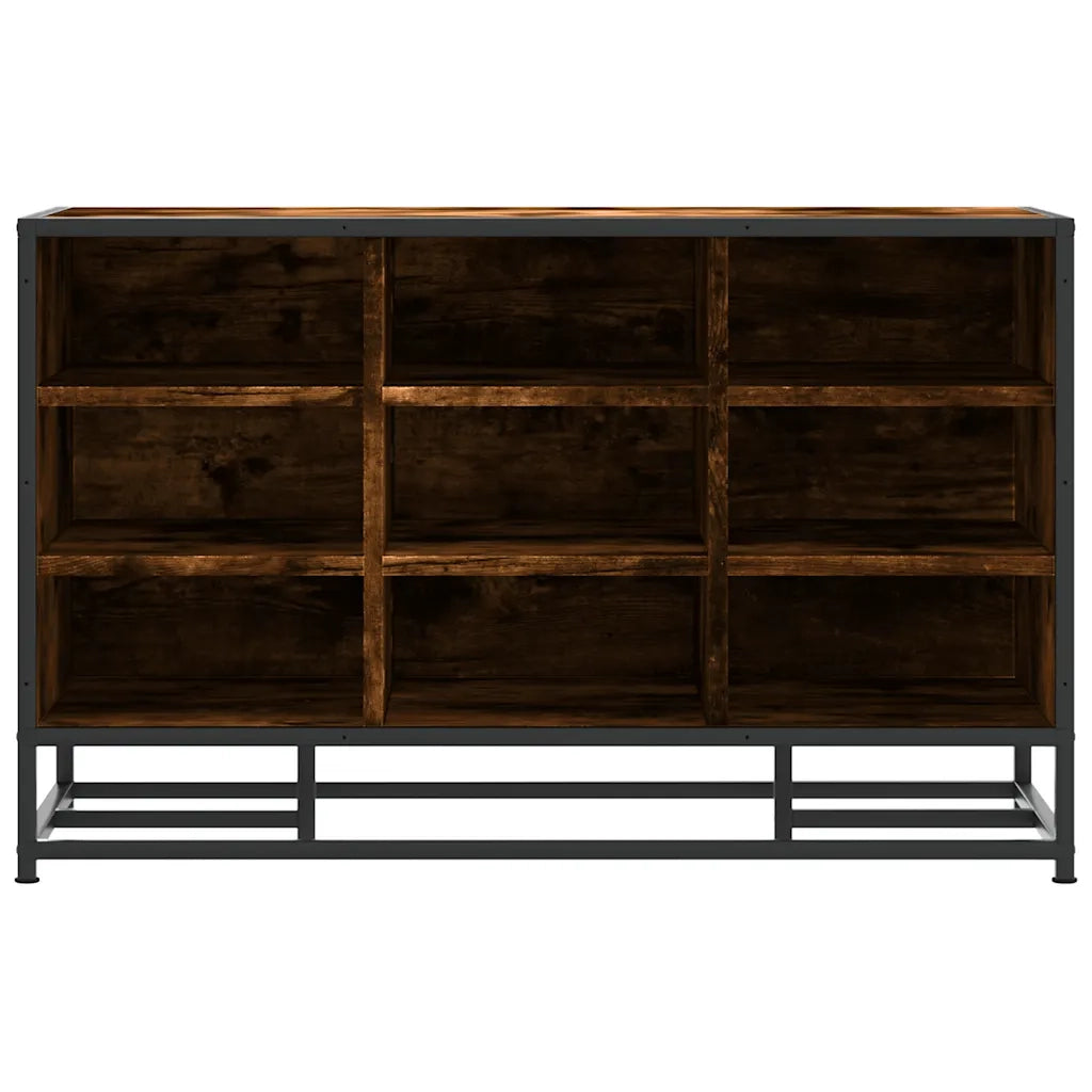 Scarpiera in Rovere Fumo 84x40x53,5 cm in Truciolato e Metallo 849231