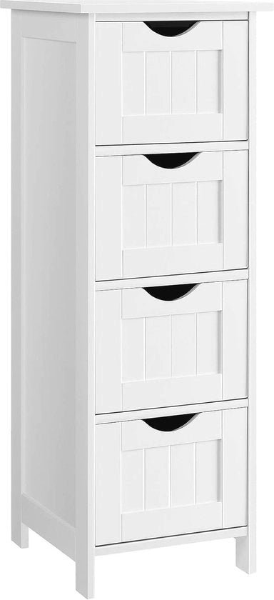 Cassa da bagno compatta con 4 ante - Armadio da bagno in legno spazievitore 30 x 30 x 82 cm