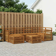 Set divano sezionale 6 pcs Naturale Legno di Acacia Massello 3384595