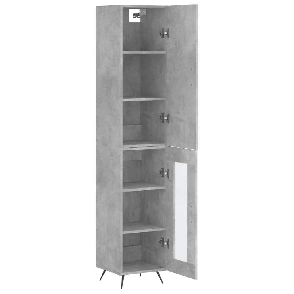 Buffet credenza cassettiera mobiletto mobile contenitore organizer cucina soggiorno salotto alto 34,5 x 34 x 180 cm legno ingegnerizzato grigio 02_0034414