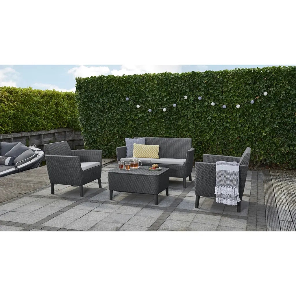 Keter Set Divani da Giardino 8 pz Salemo Grafite 236629 419999