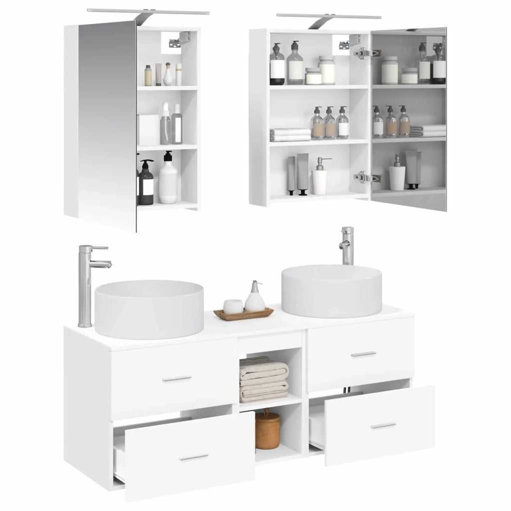 Set di mobili per il bagno 5 pcs Bianco 3407071