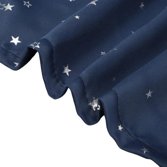 Tintorie di Parete 2 Pezzi - Polyester - 76 x 60 cm - Blu Marino - Facile Manutenzione - Stile Elegante e Moderno - Tintorie per Finestre