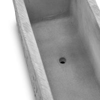 Fioriera da Giardino 100x27x29 cm in Cemento Granulato di Marmo Presolana Grande Grigio