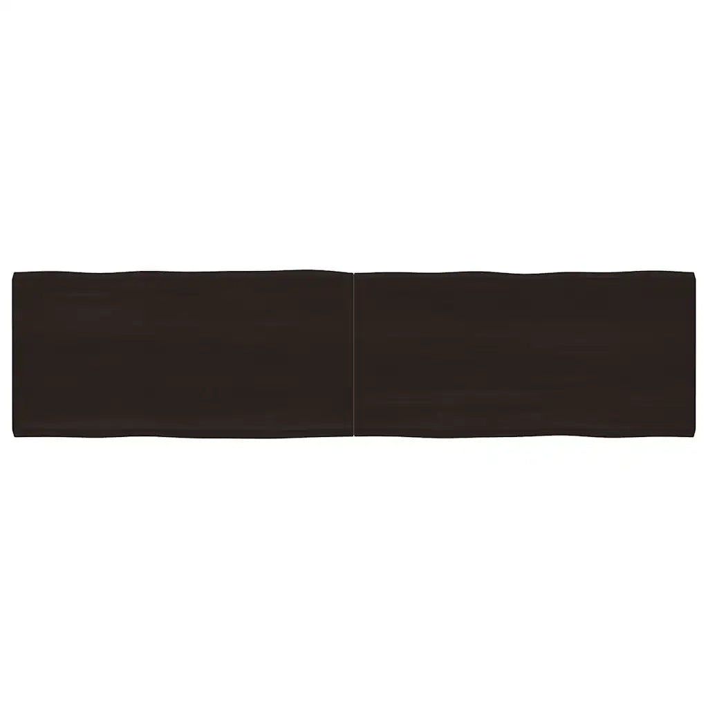 Piano Tavolo Marrone Scuro 200x50x(2-4)cm Rovere Non Trattatocod mxl 128111