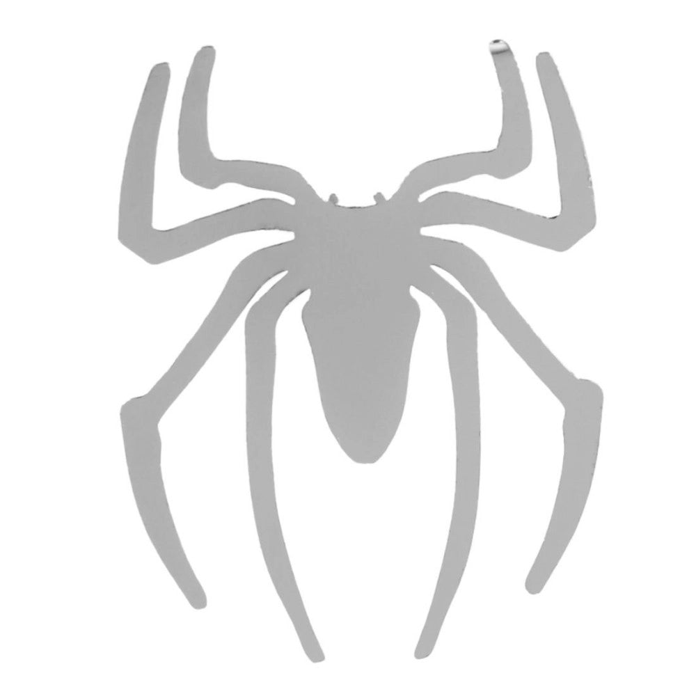 Trade Shop - Adesivo 3d In Metallo Cromato Per Auto Figura Stemma Ragno Spider Sticker -