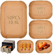 150 pezzi di carta per Airfryer 5,2L-10,4L, carta per Airfryer BPA libera, con angoli retti, carta per Airfryer con antiaffissivo, carta per Airfryer da gettare compatibile con Ninja FlexDrawer, carta per Airfryer.