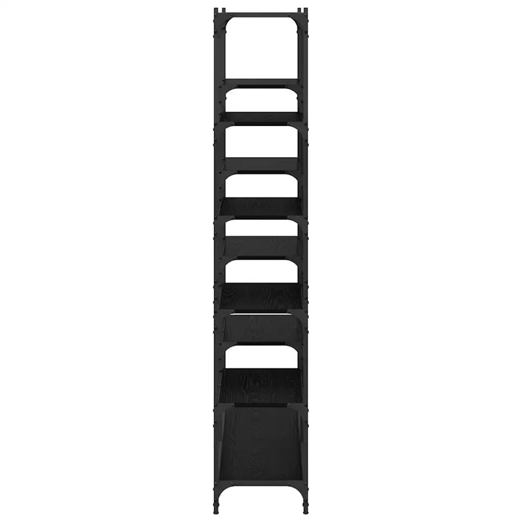 Libreria-Scaffale per Libri-Mobile di Stoccaggio Rovere nero 100 x 32 x 170 cm Legno multistrato