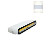 Lampada led doppio luce 12w Bianco applique da esterno da parete Luce Calda 3000k 230v led cob (B67-12W)