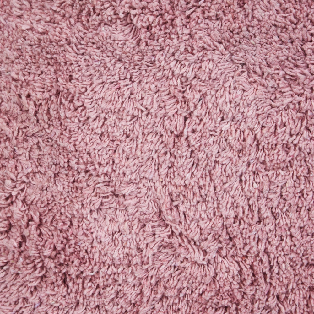 Pouf rosa in cotone 50 x 35 cm Seduta decorativa fatta a mano in stile moderno Boho Soggiorno Camera da letto