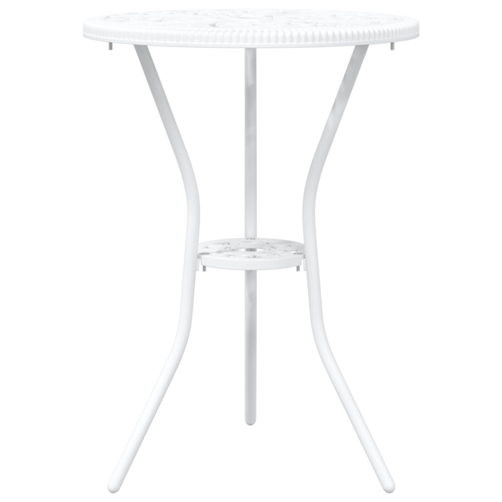 Set da Giardino Bistro 3 Pezzi  in Alluminio Bianco