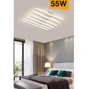 Trade Shop - Plafoniera Led Moderna 55 Watt Finitura Bianca Luce Naturale Fredda Calda C47-b - -bianco Naturale      -