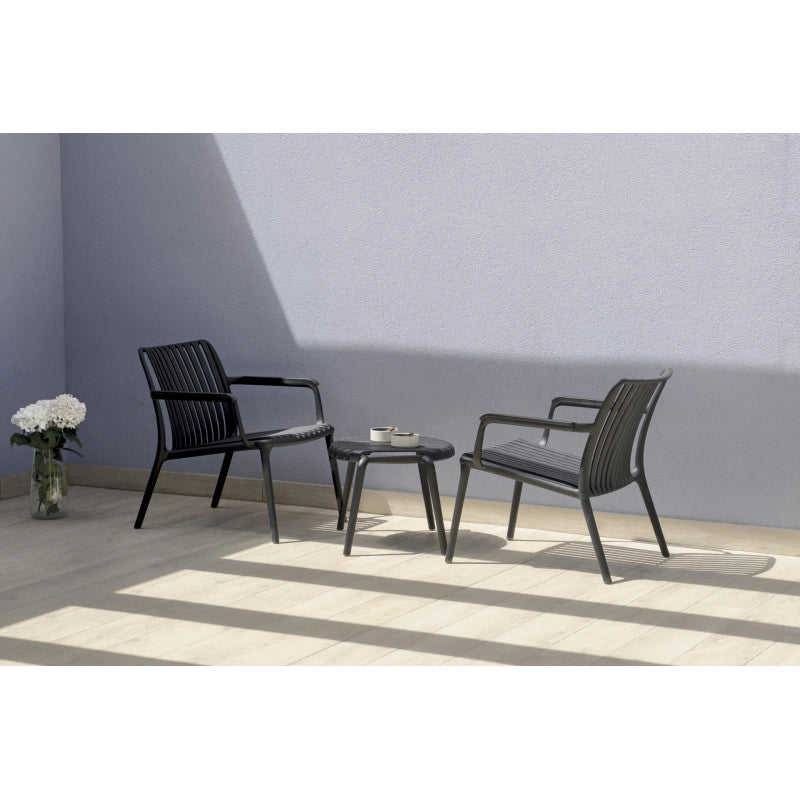Poltrona Balcony Set Valencia Resina Antracite Moia