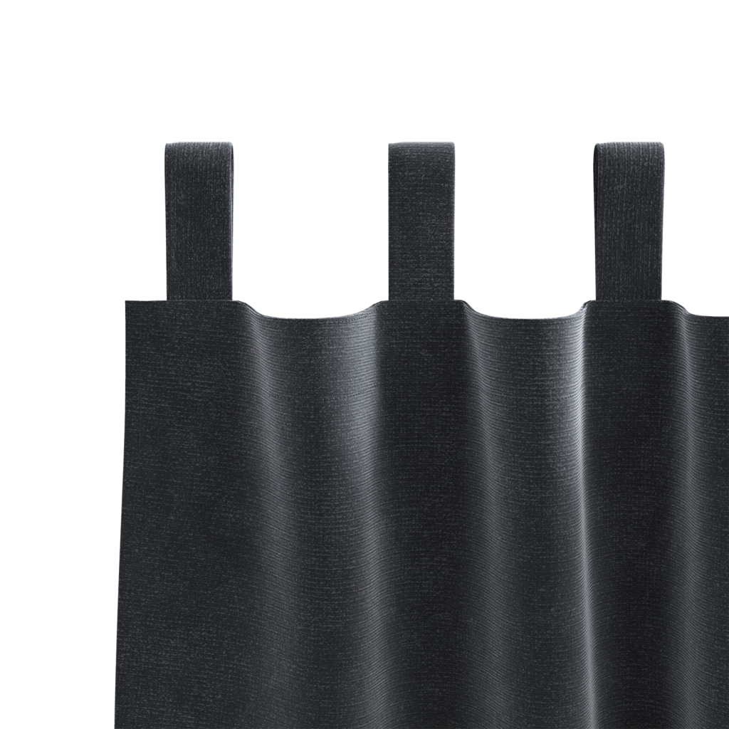 Tende oscuranti  con anelli 2 pz Grigio scuro in velluto