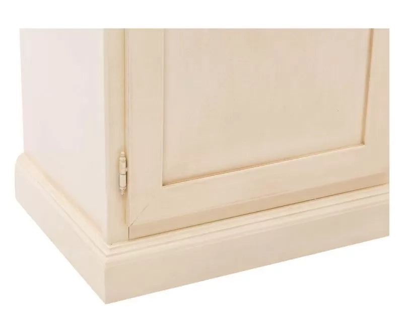 Madia credenza shabby chic in legno 2 porte avorio anticato 105x42x85 - Mobili 2G
