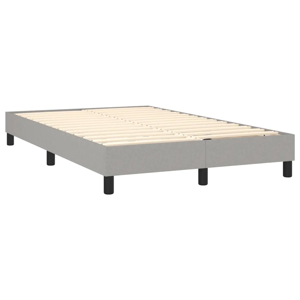 Letto a Molle Materasso e LED Grigio Chiaro 120x190 cm Tessuto