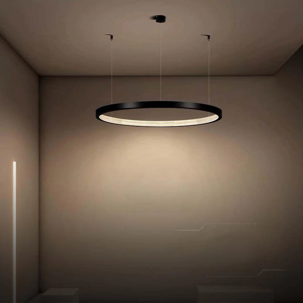 Lampada a sospensione LED 4000K anello nero V-TAC Ø40