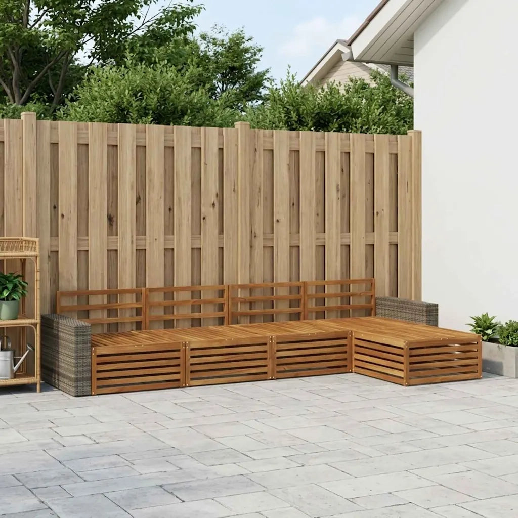 Set di divani da esterno 5 pcs Naturale