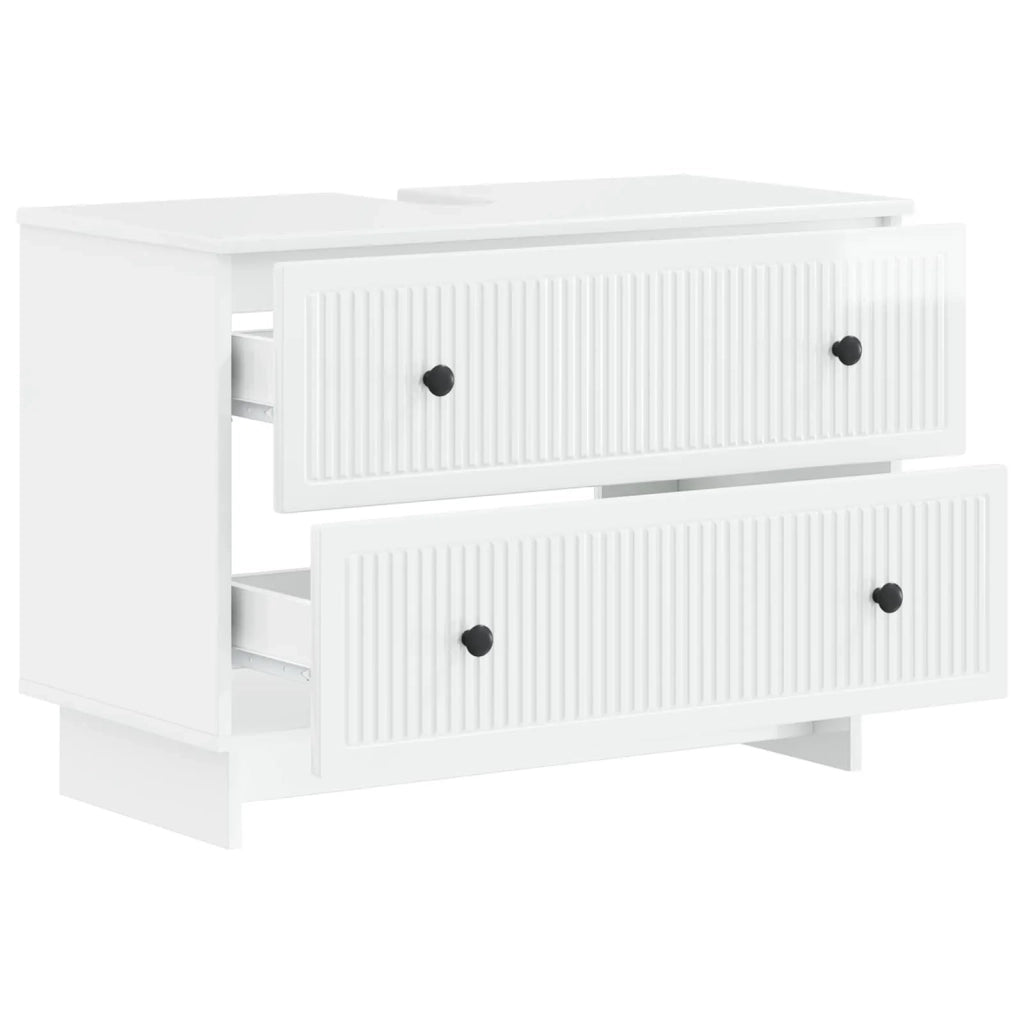Armadio per Lavabo da Bagno EDE Bianco Lucido 82 x 41 x 59 cm 895919