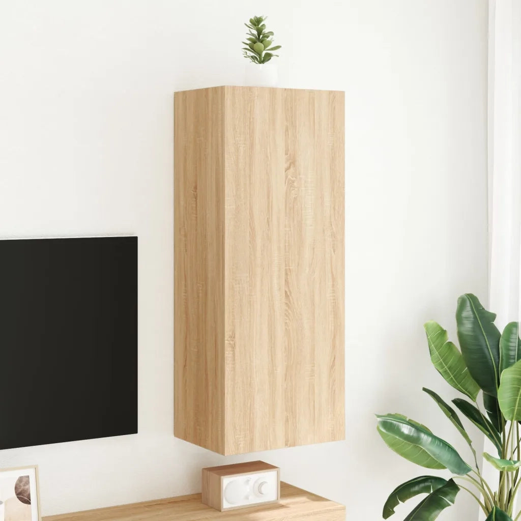 Mobile TV Parete-Credenza per TV sospesa-Console TV  Rovere Sonoma 40,5x30x102 cm Legno Multistrato