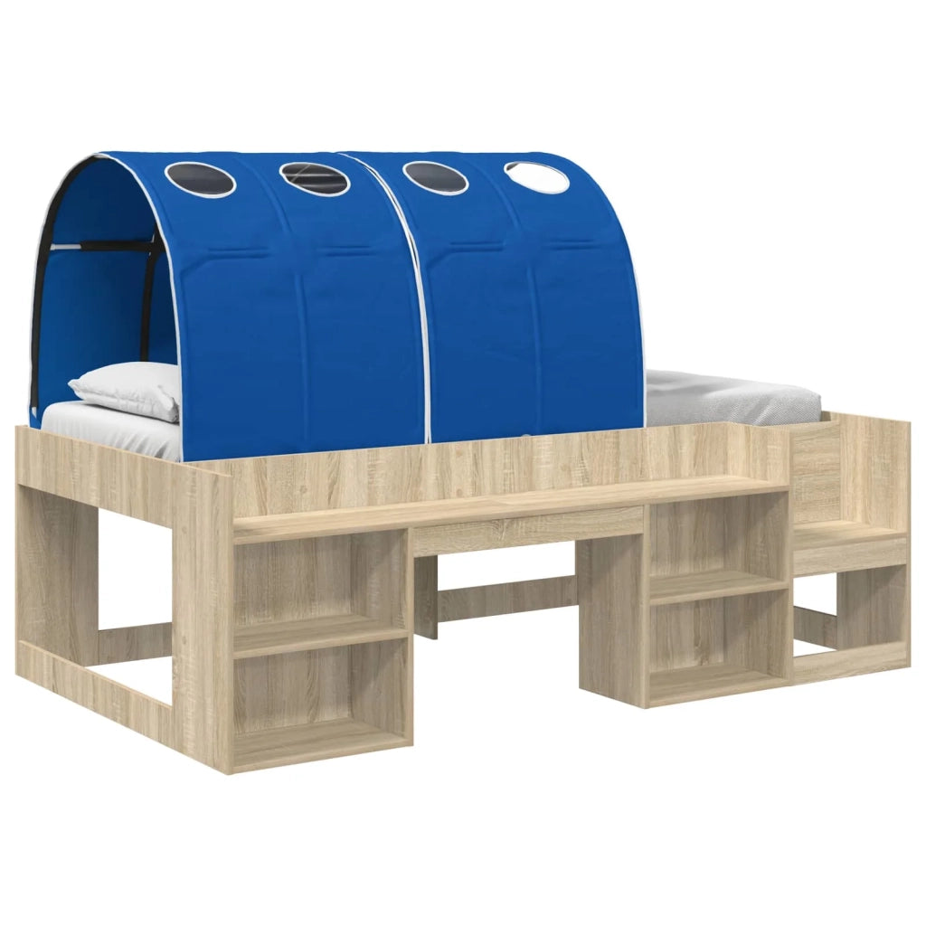 Letto con Tunnel 3 pz Sonoma e Blu Legno ingegnerizzato 3423589