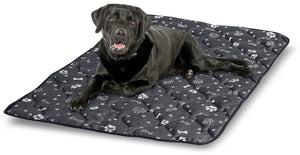 AIO FACTORY 120x80 cm Tappetino per cuccia per cani impermeabile Silver Bones