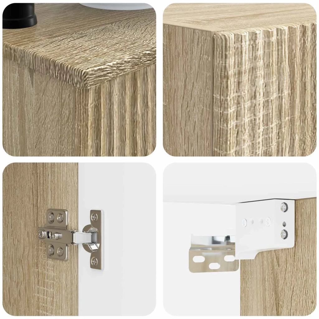 Set di mobili per il bagno 3 pz Rovere Sonoma 3406045