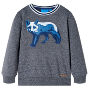 Felpa per Bambini Blu Marino MÃ©lange 140cod mxl 84532