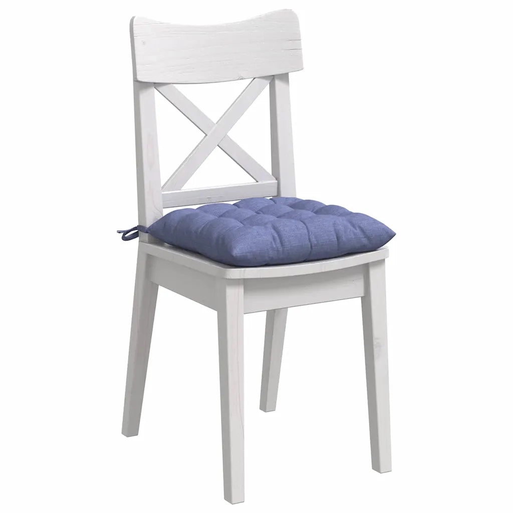 Cuscini per Seduta 4 pcs Blu jeans 40 x 40 x 6 cm Tessuto 42015160