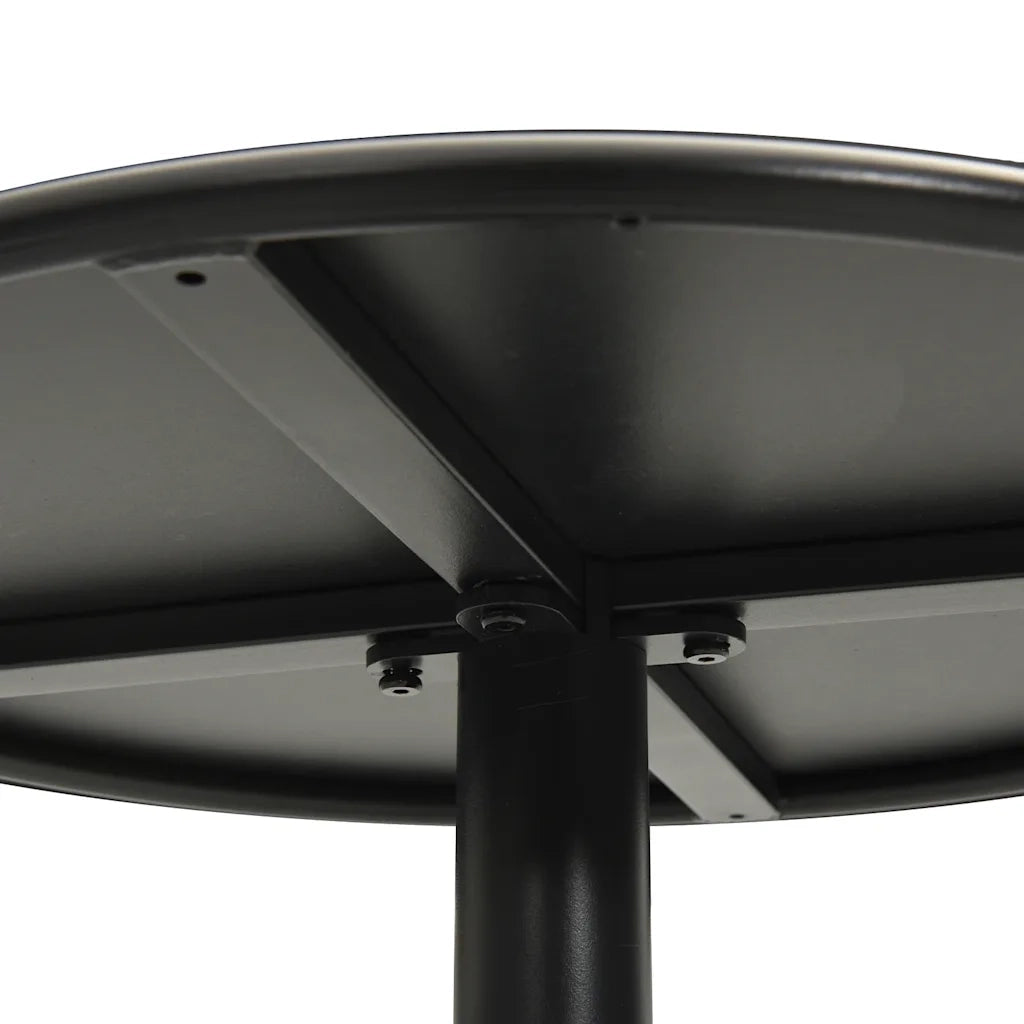 vidaXL Tavolo da Giardino Rotondo Nero Ø60x105 cm in Acciaio