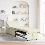 vidaXL Divano Letto Crema 67 x 194 x 38 cm Velluto