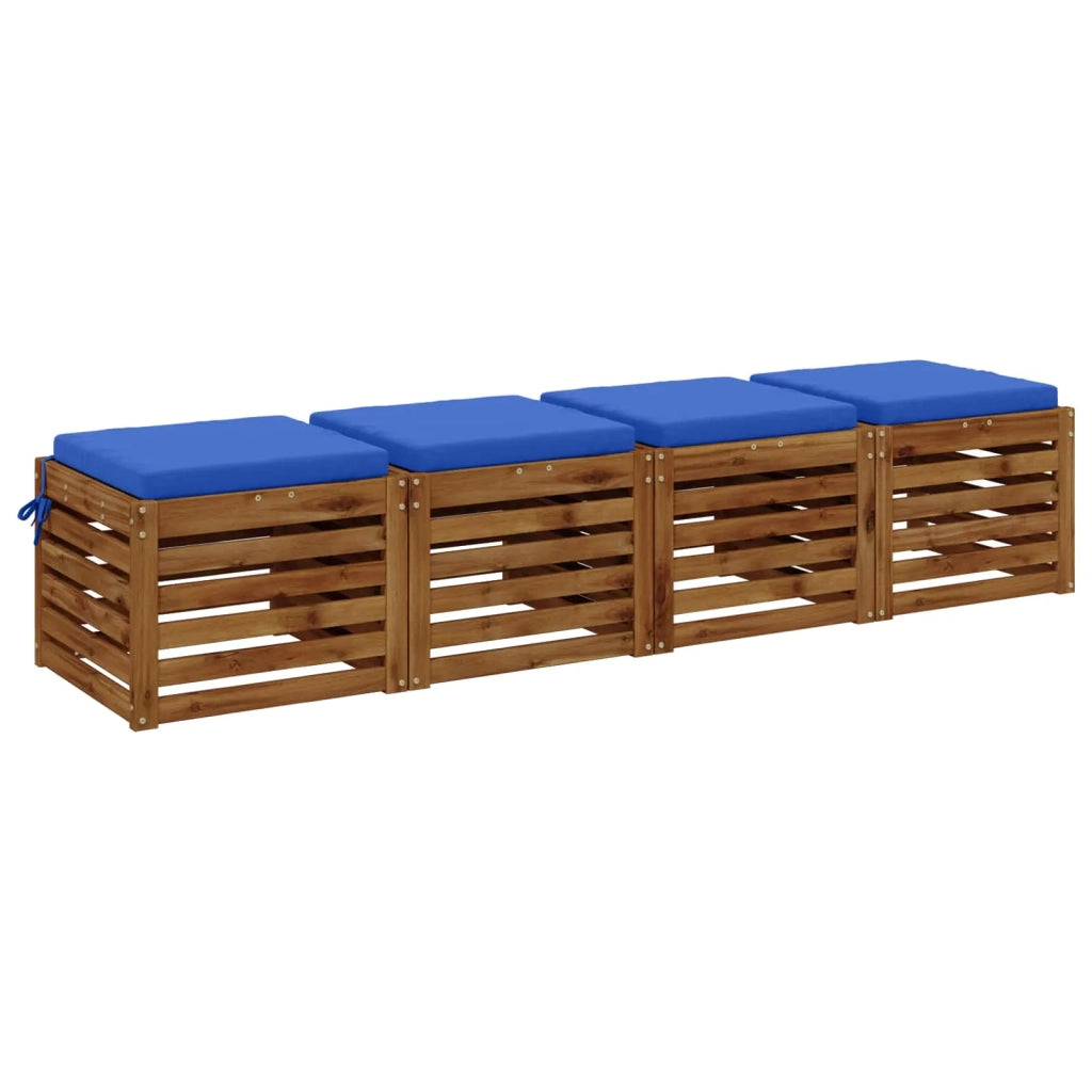 Cuscini per Sedia in 4 Pezzi SOEST 4 pz 100% Poliestere 944456
