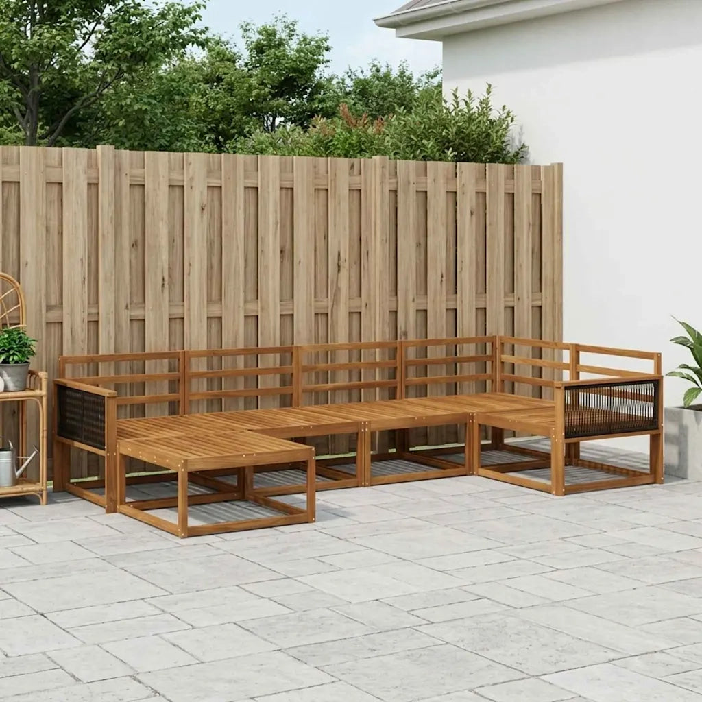 Set di divani da esterno 6 pcs Naturale