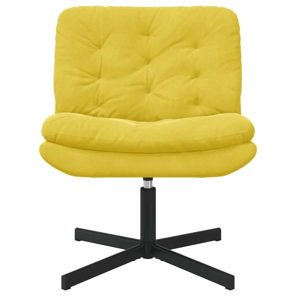 Poltrona Relax con Base Girevole Giallo 63 x 75 x 76 cm Velluto 42007366