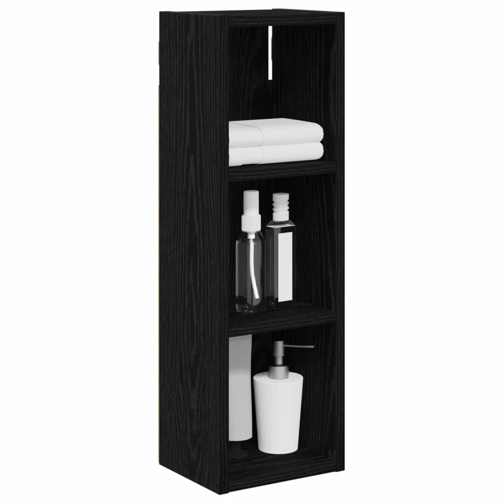 Armadio da bagno a muro Rovere Nero 20 x 16 x 62,5 cm 889304