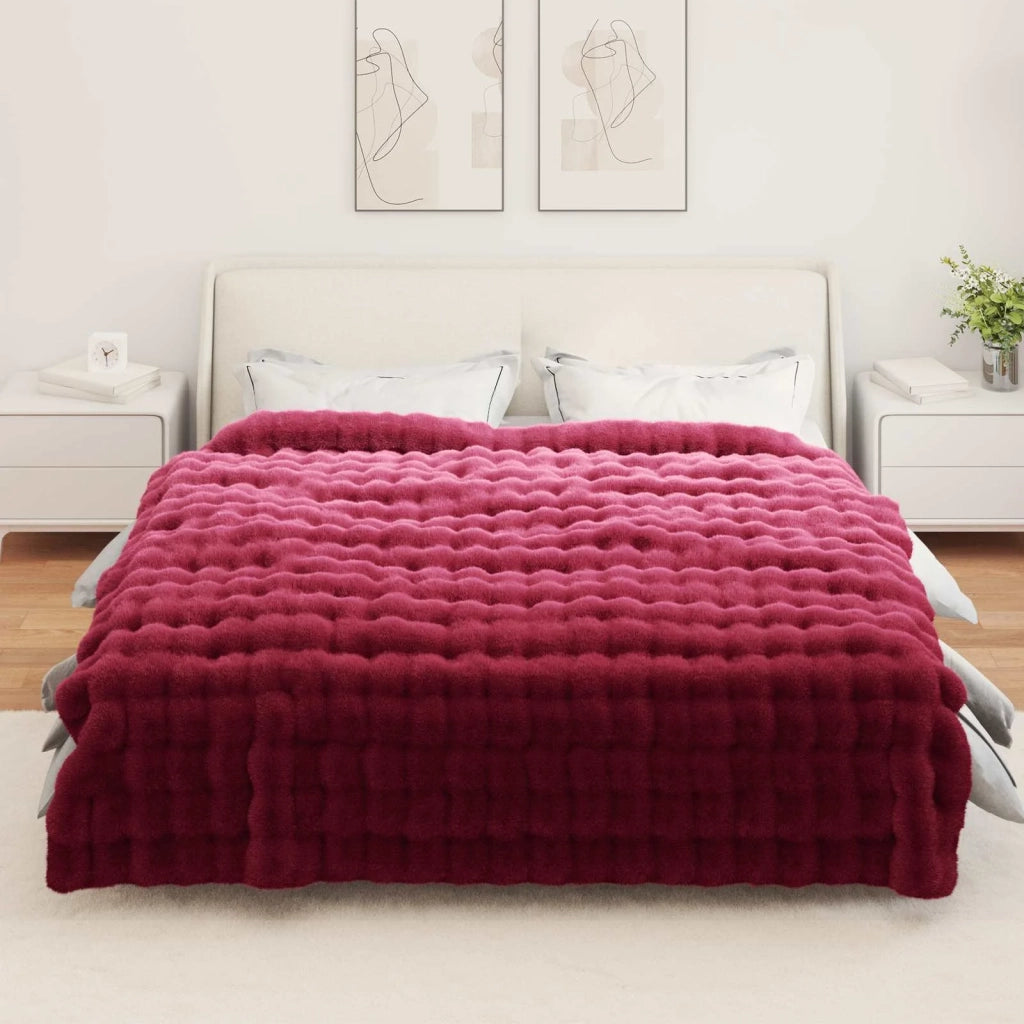 Coperta antiscivolo in finta di coniglio Olite 4 pcs Poliestere