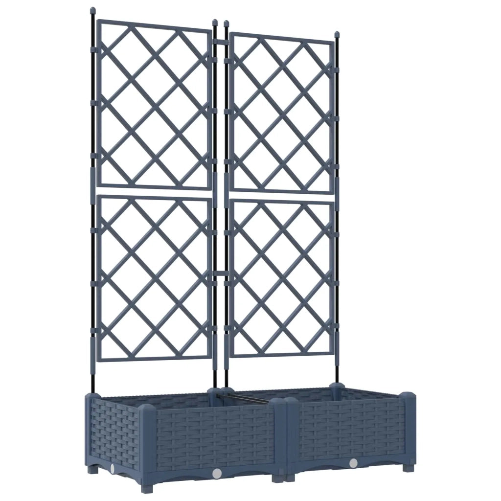 Vaso da giardino 2 pcs Grigio 80 x 40 x 125,5 cm Plastica 42002860