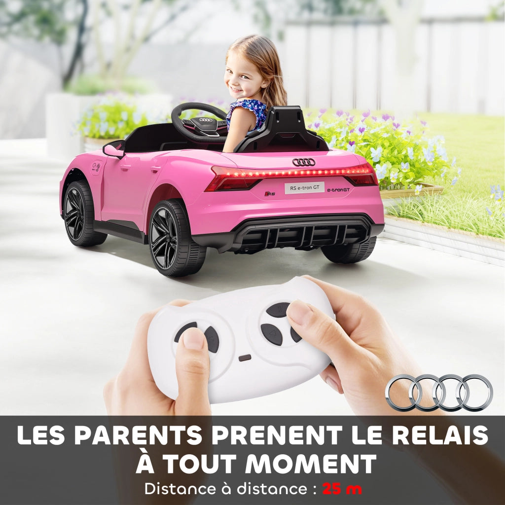 Auto elettrica per bambini 12V ¨C zephmum ¨C rosa, telecomando, effetti sonori e luminosi
