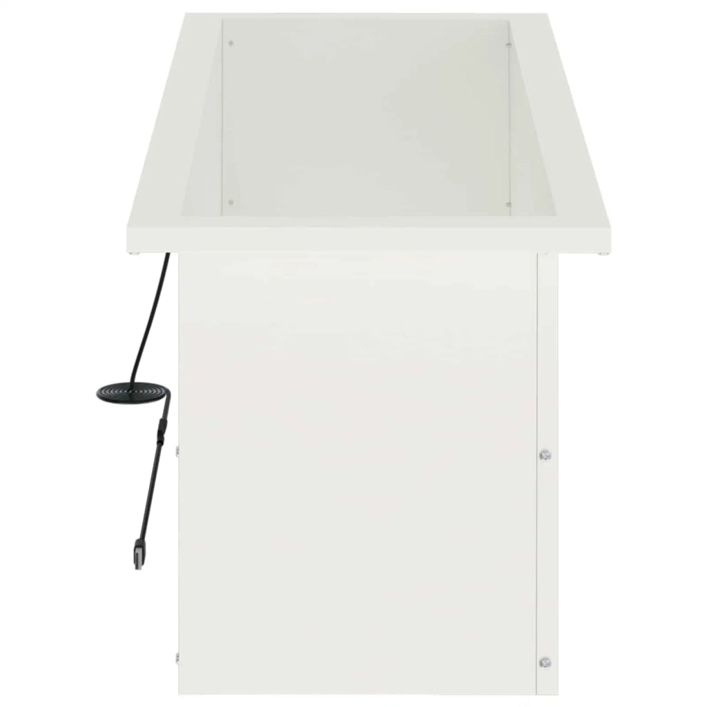 Fioriera da giardino con LED Bianco 30 x 80 x 30 cm Acciaio 8008100