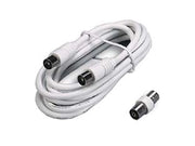 PROLUNGA TV CON CAVO COAX SPINA MASCHIOFEMMINA + ADATTATORE MASCHIO  mt.2 bianca 31000    FANTON